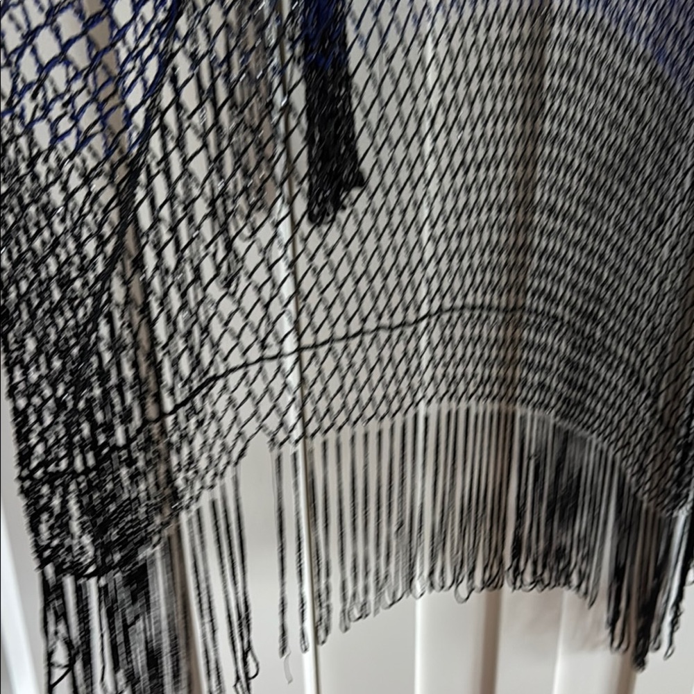Vintage Beaded Fringe Netted Duster Cardigan Cover Up - Picture 5 of 15